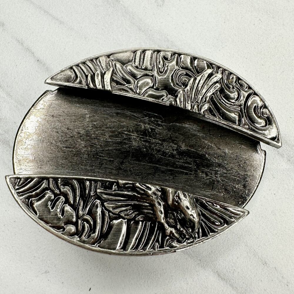 Eagle Wing Belt Buckle Silver Tone Missing Centerpiece ✨